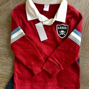 Gymboree Pirate Boys Long Sleeve Navy Cargo Set 4T